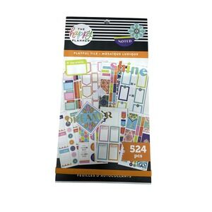 The Happy Planner Sticker Book Noted Playful Tile 524pcs Multicolor Gold Foil
